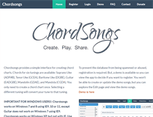 Tablet Screenshot of chordsongs.net